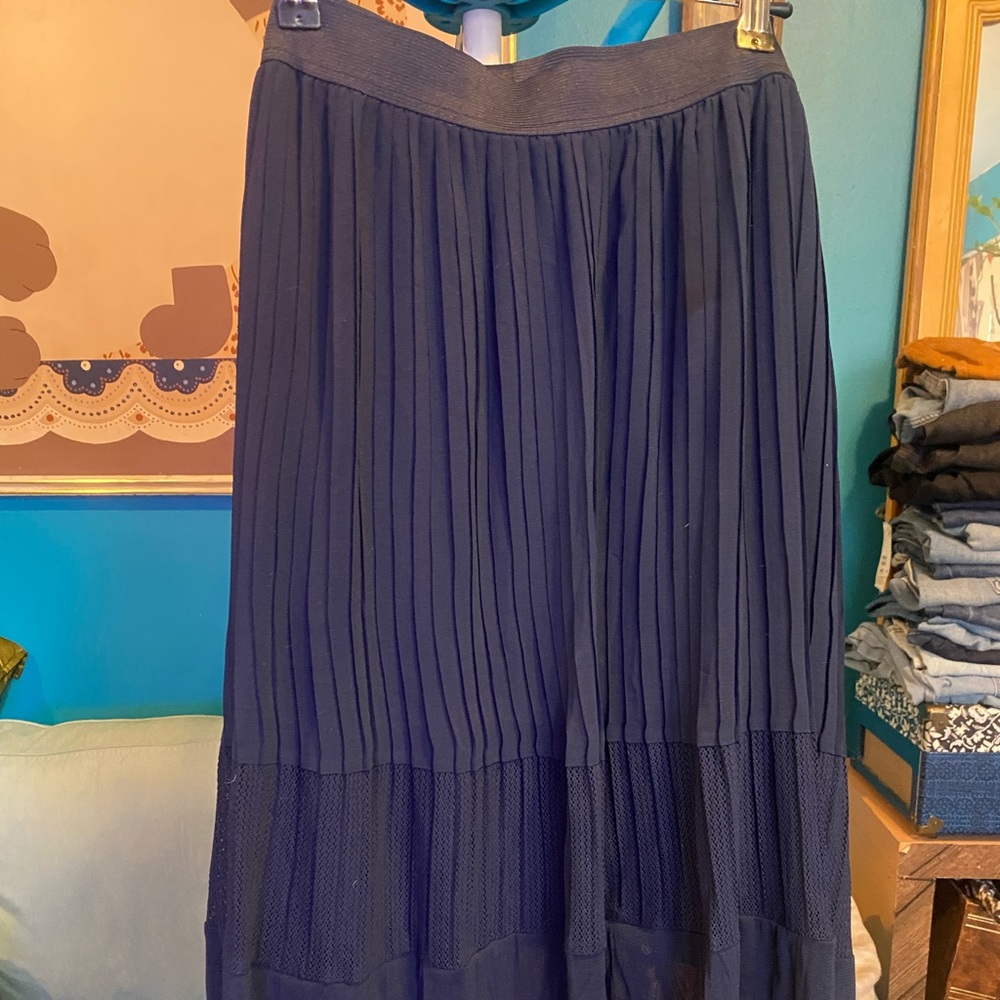 Torrid Navy Pleated Skirt